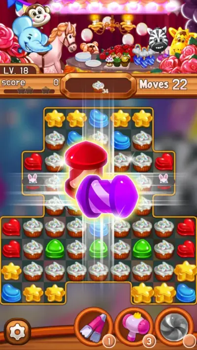 Candy Amuse: Match-3 puzzle gameplay screenshot 1