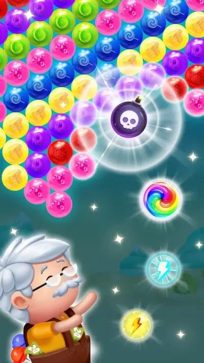 Gummy Pop Bubble Shooter Games gameplay screenshot 1